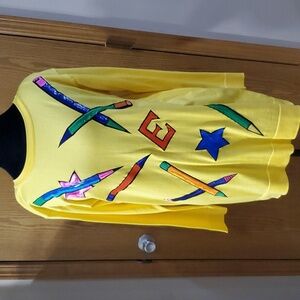 Escada rare sequined embroidered pencil bold bright 90's style